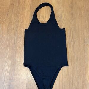 NakedCashmere navy halter neck cashmere  Bodysuit